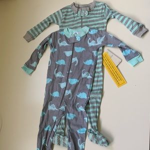 12 month cotton footie pajamas